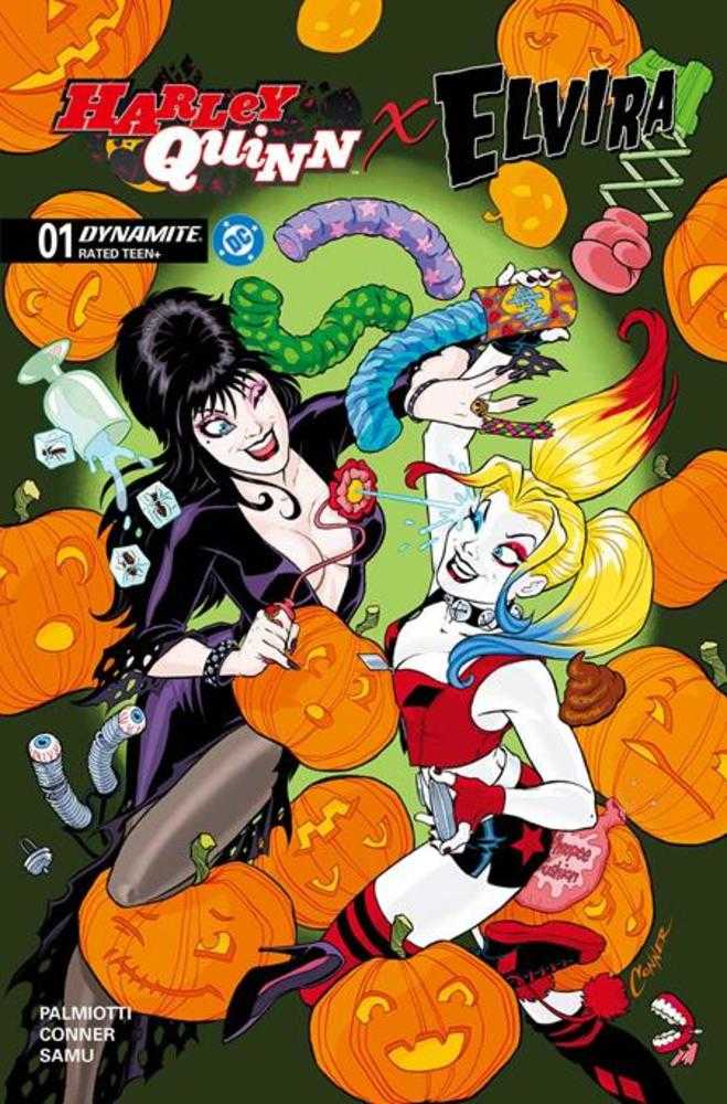 Harley Quinn X Elvira #1 Cover A Amanda Conner