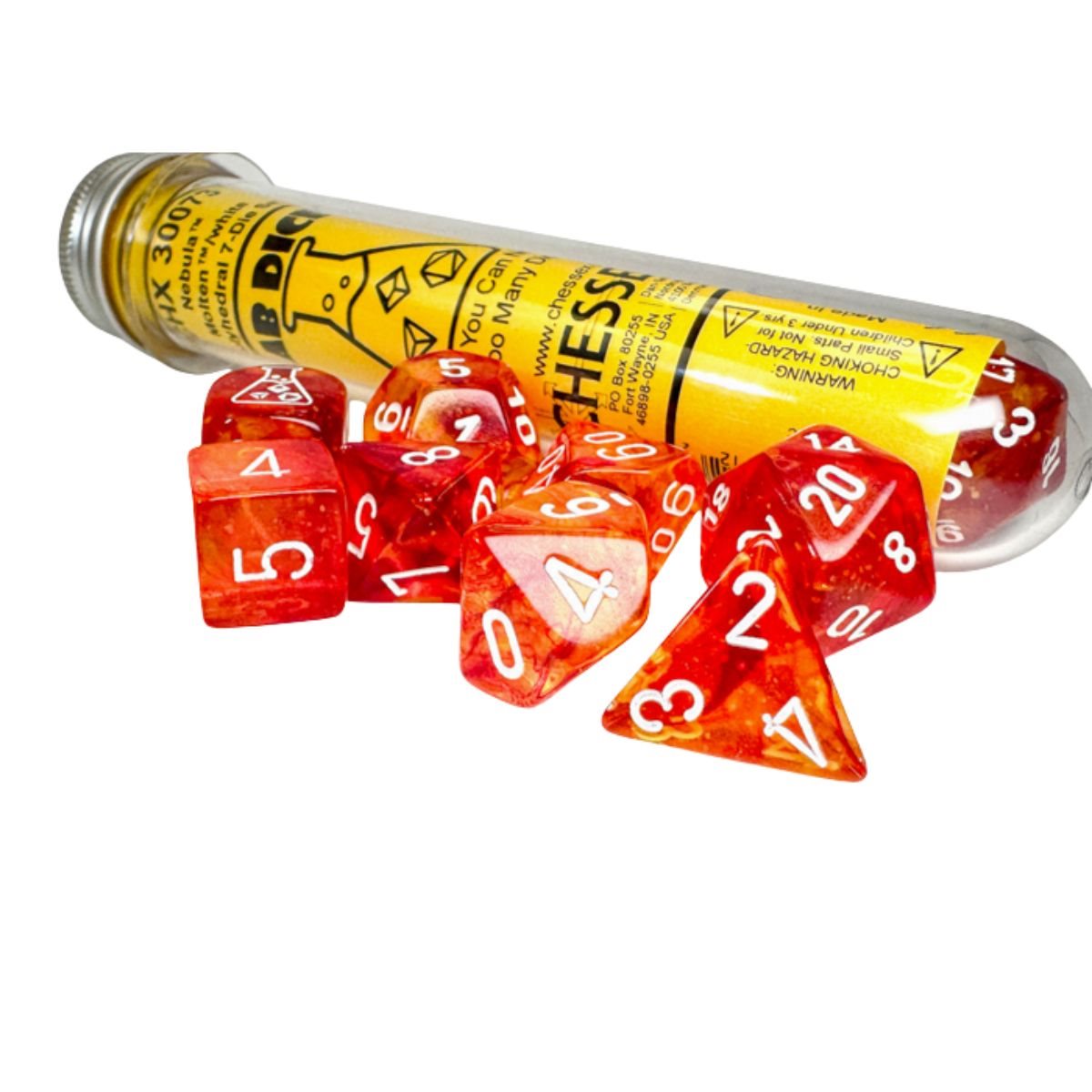 Lab Dice 9: Nebula Molten/White 8pc Set