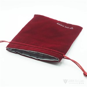 Velvet Dice Bag - Crimson Red 5x6.5"