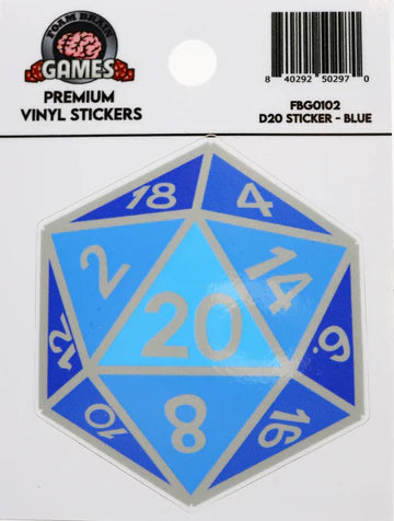 D20 Sticker Blue
