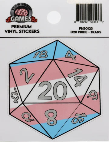 D20 Pride Sticker: Transgender