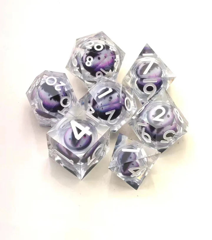 Sharp Edge Moving Eye Dice Set - Medusa's Gaze