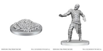 D&D Unpainted Swarm of Rot Grubs & Rot Grub Victim (WV28)