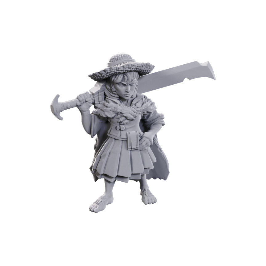 Pathfinder Unpainted WV23 Female Halfling Magus Low-Level