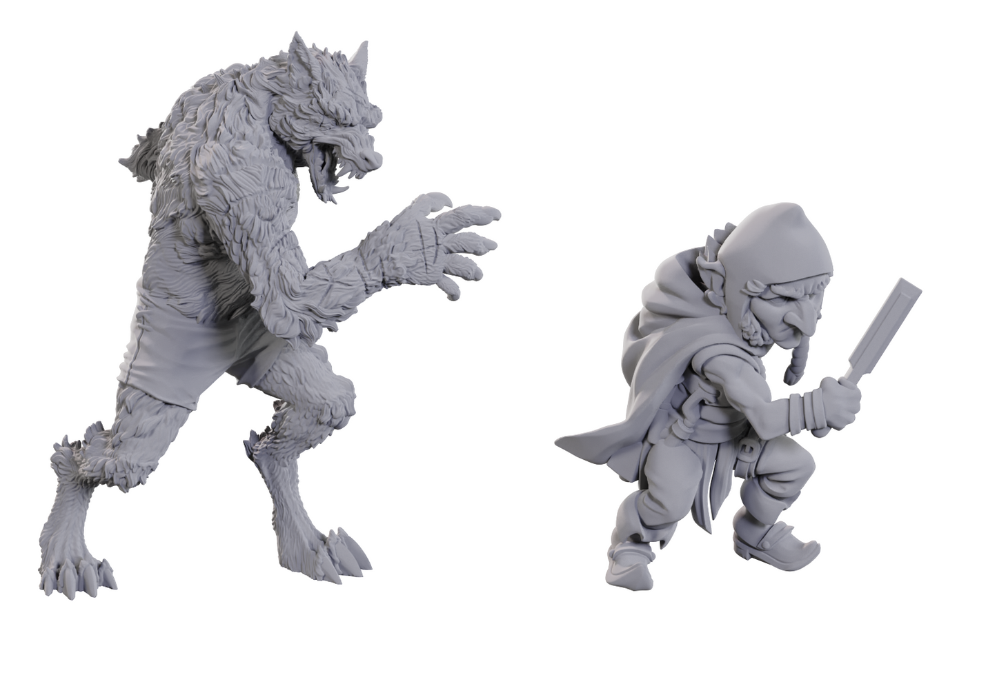 Critical Role Unpainted WV23 Chetney Pock O'Pea & Werewolf (WV23)