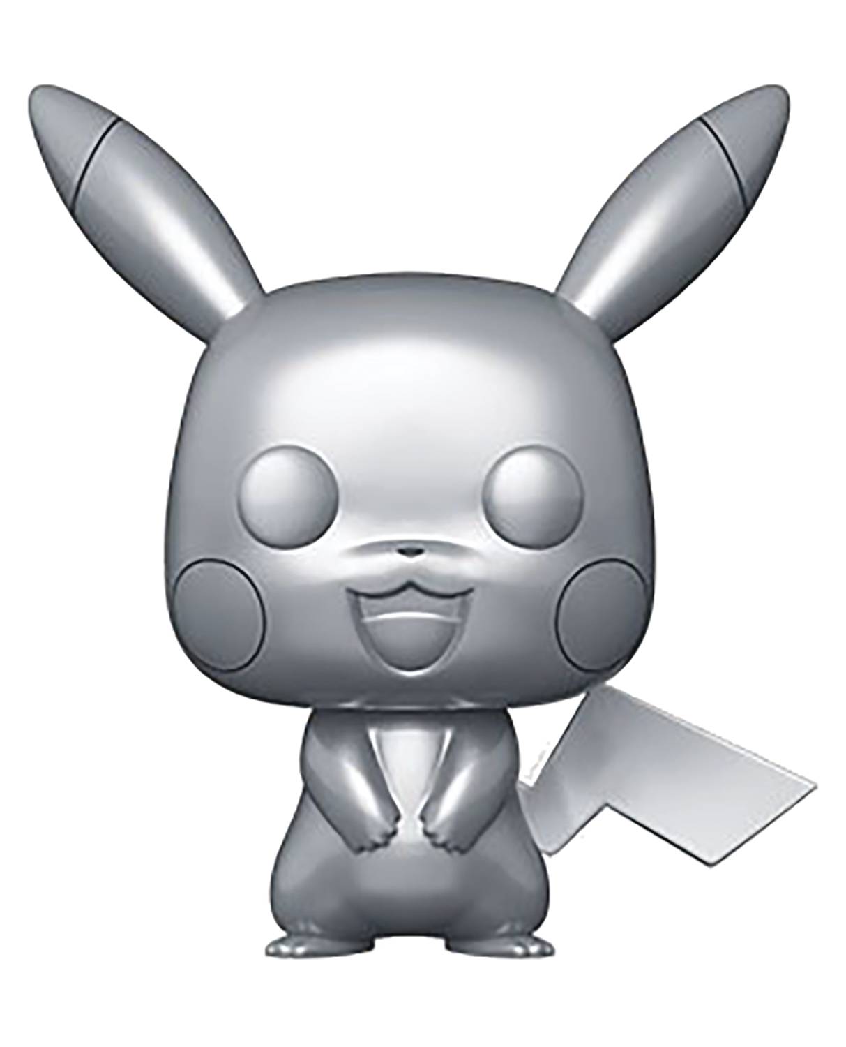 Pop Games Pokemon Pikachu Silver Metallic Vinyl Figure