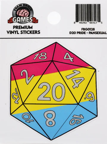 D20 Pride Sticker: Pansexual